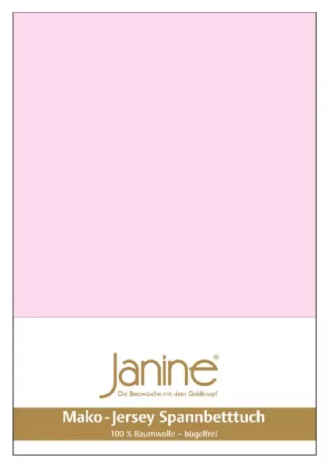 Janine Janine Spannbetttuch Mako-Feinjersey 5007 zartrosa (11) Größe:  150x günstig online kaufen