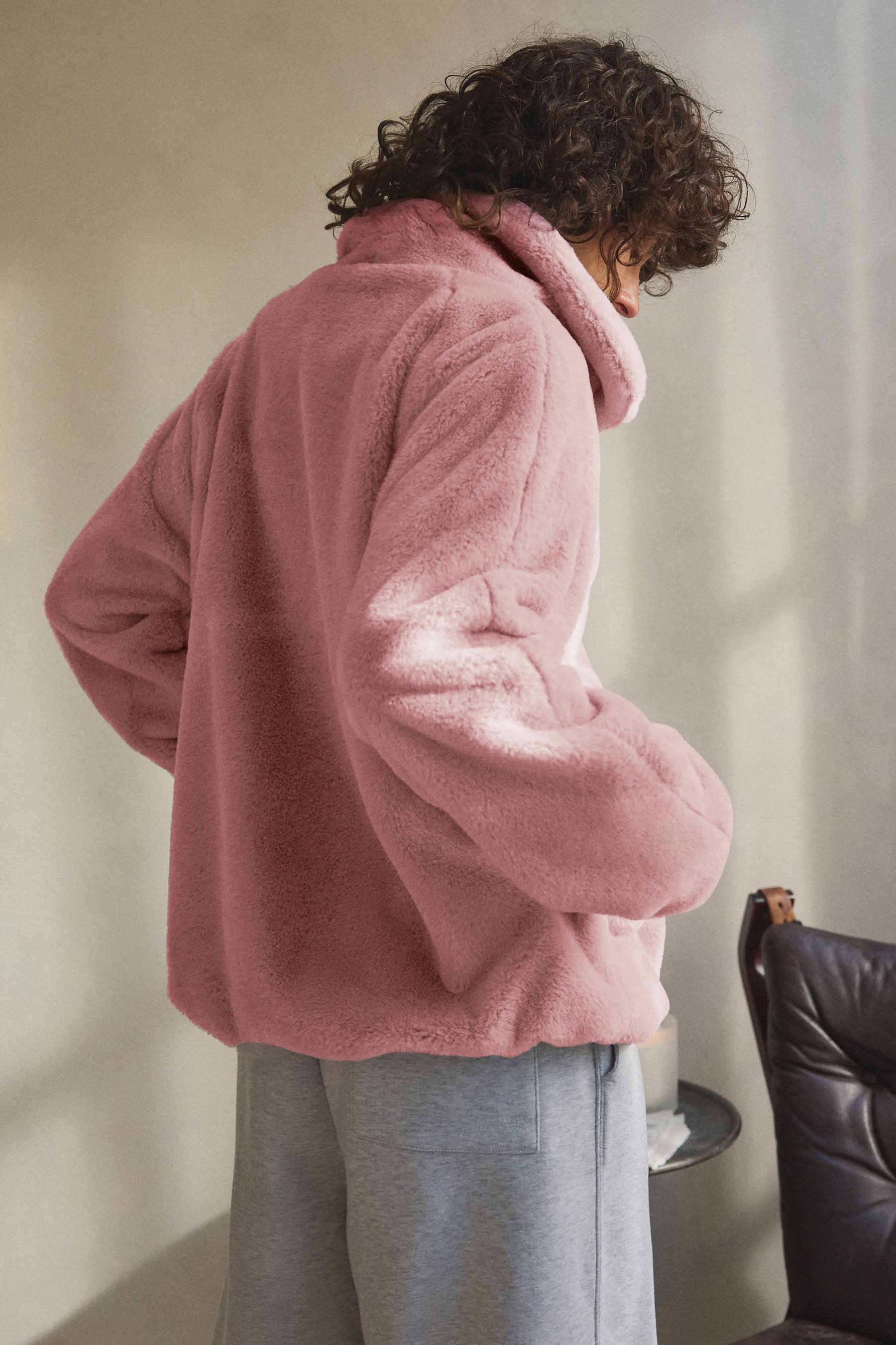 Next Fleecejacke Oberteil aus Kunstfell mit günstig online kaufen