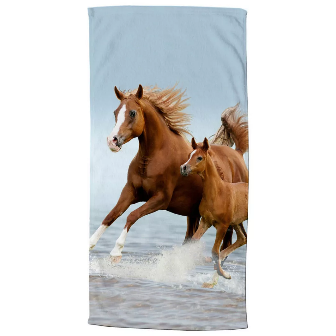 Good Morning Strandtuch Free 75x150 Cm Braun Und Blau günstig online kaufen