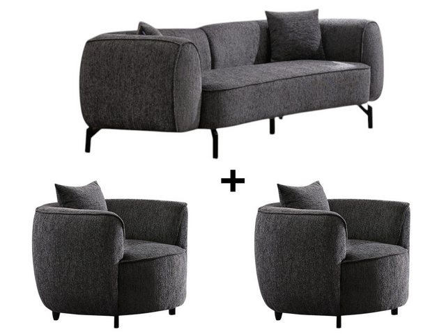 BENEDO MÖBEL Polstergarnitur Paula Sofa Handarbeit Massivholz Hochwertiger günstig online kaufen