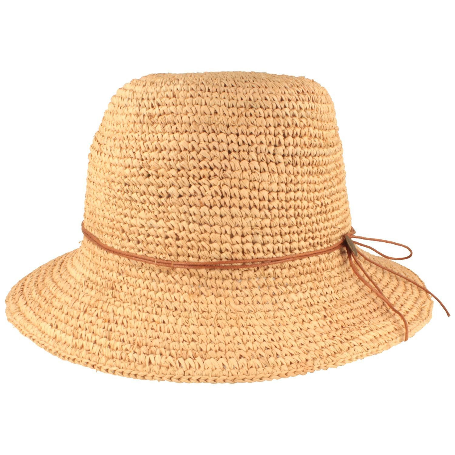 Breiter Strohhut Knautschbarer Glockenhut aus Raffia-Stroh günstig online kaufen