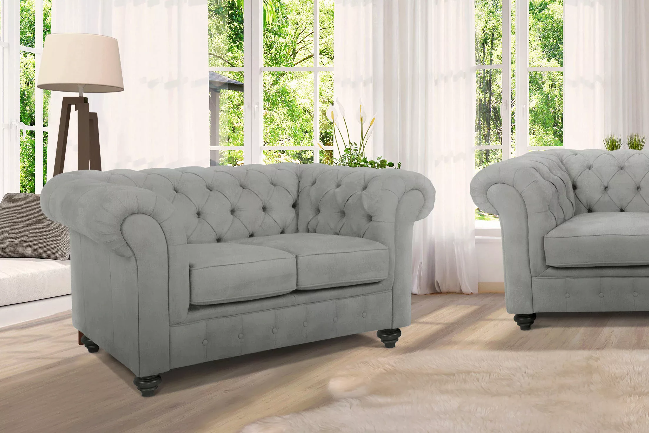 Home affaire Chesterfield-Sofa "Duc 2-Sitzer" günstig online kaufen