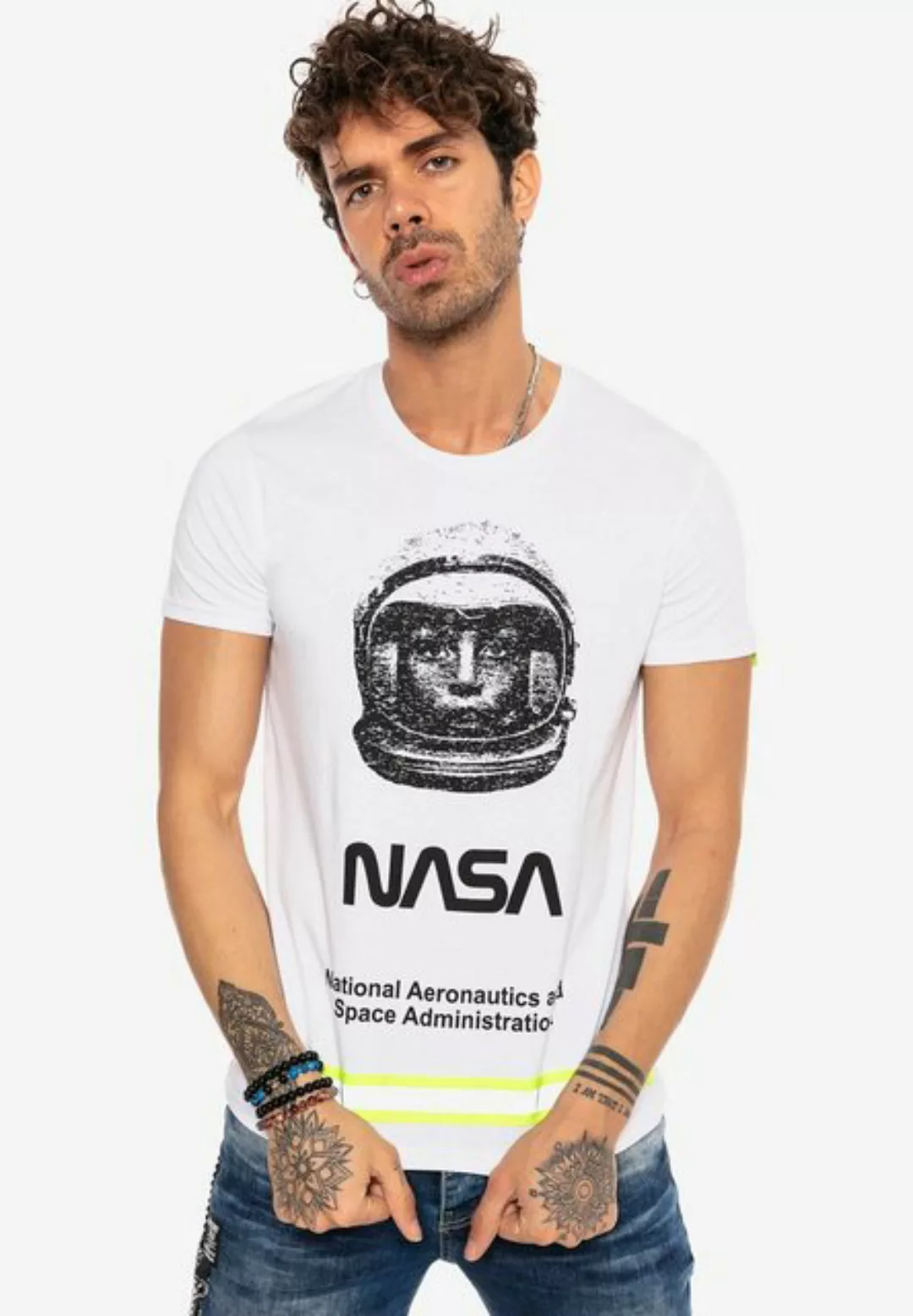 RedBridge T-Shirt "Visalia", mit modischem NASA-Print günstig online kaufen