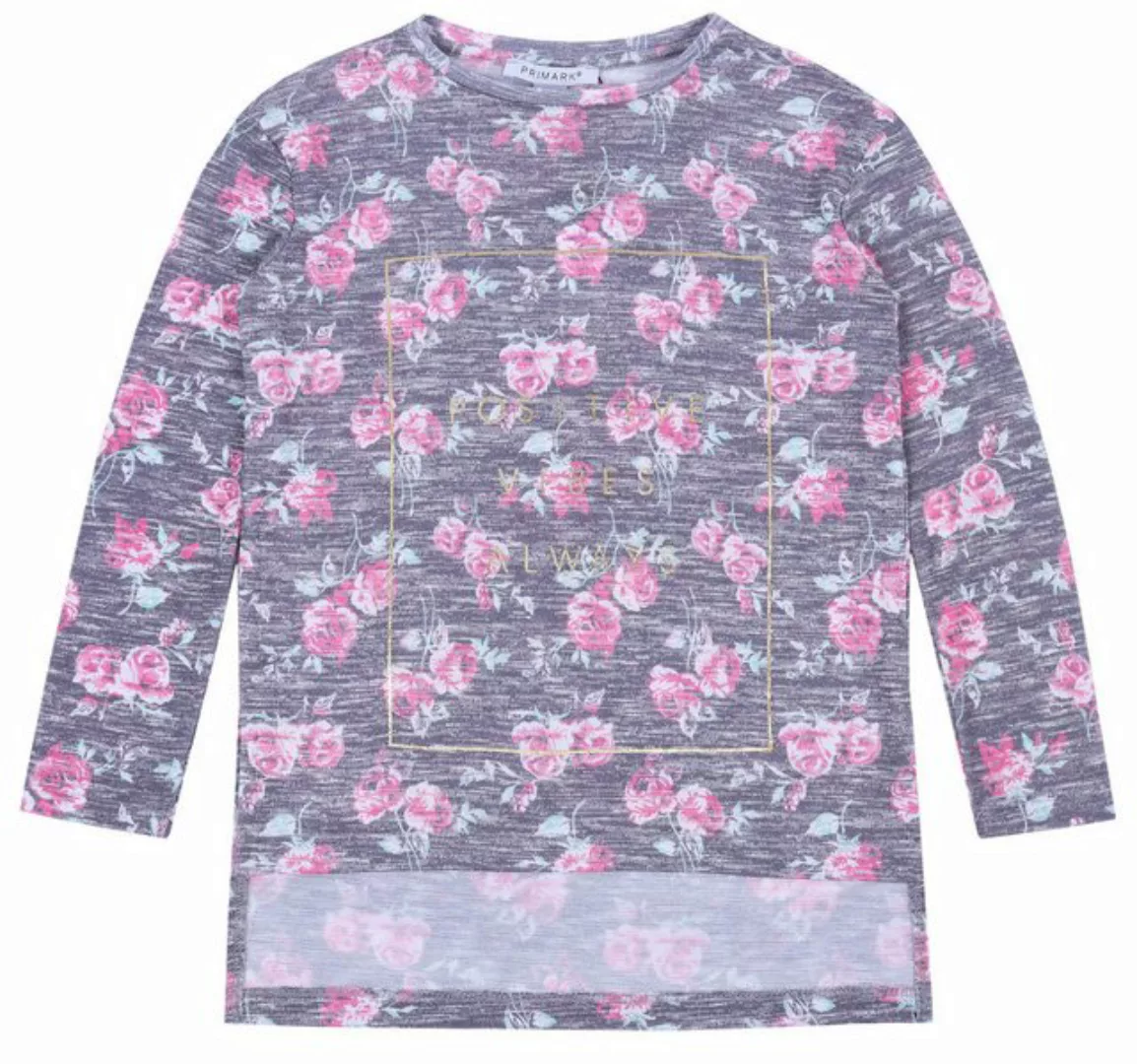 Sarcia.eu Langarmbluse Graue Bluse mit Rosen gemustert 10-11 Jahre günstig online kaufen