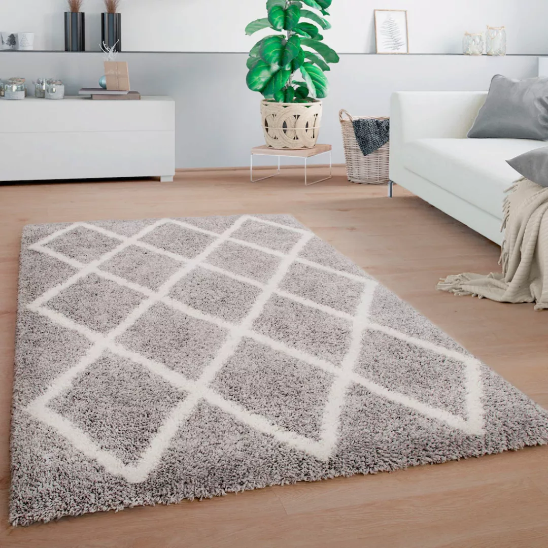 Paco Home Hochflor-Teppich »Arezzo 681«, rechteckig, 49 mm Höhe, modernes R günstig online kaufen