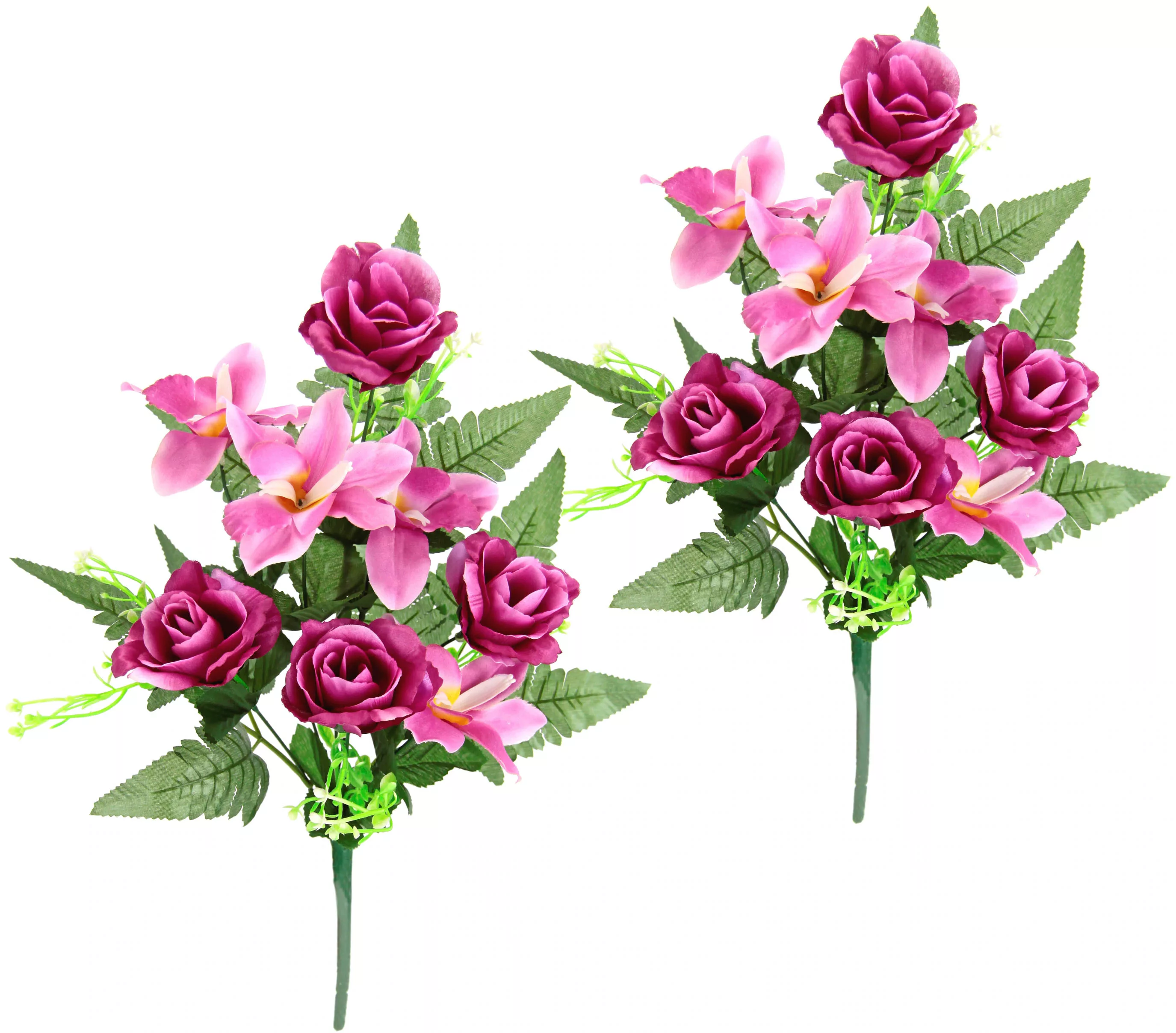 I.GE.A. Kunstblume "Bouquet aus Orchideen und Rosen", 2er Set Kunstblumenst günstig online kaufen