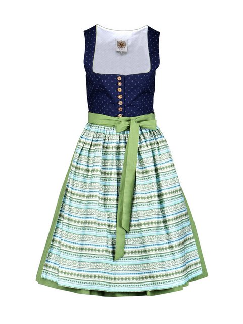 Berwin Dirndl Dirndl mit quergestreifter Schürze (Einzelstück) günstig online kaufen