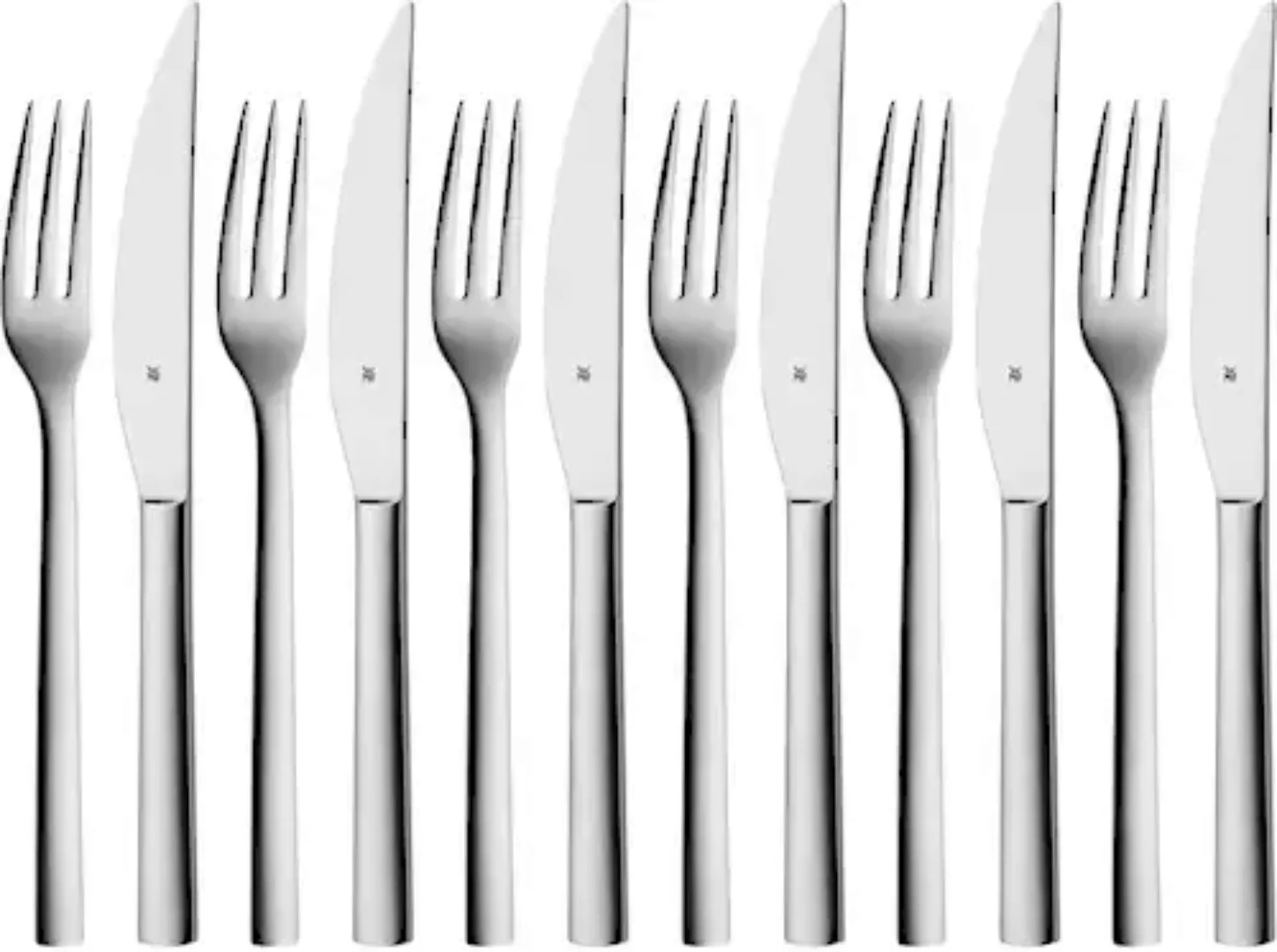 WMF Steakbesteck »Nuova«, (Set, 12 tlg.), Solide Monobloc Steakmesser günstig online kaufen