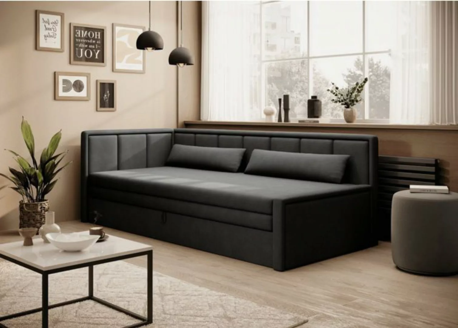 Luxusbetten24 Schlafsofa Designer Sofa Fellano, mit Schlaffunktion und Stau günstig online kaufen