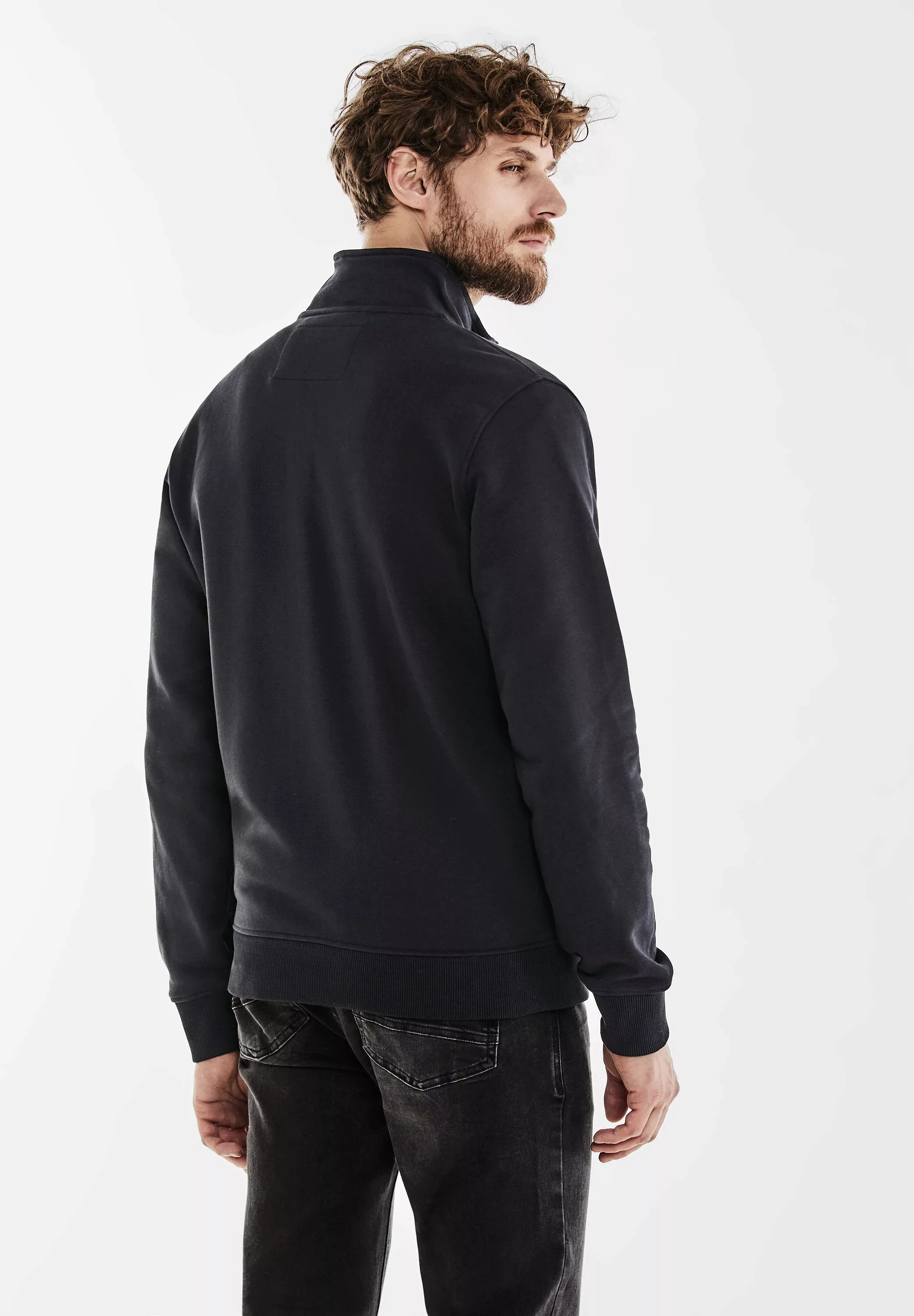 STREET ONE MEN Sweatjacke mit Stehkragen günstig online kaufen