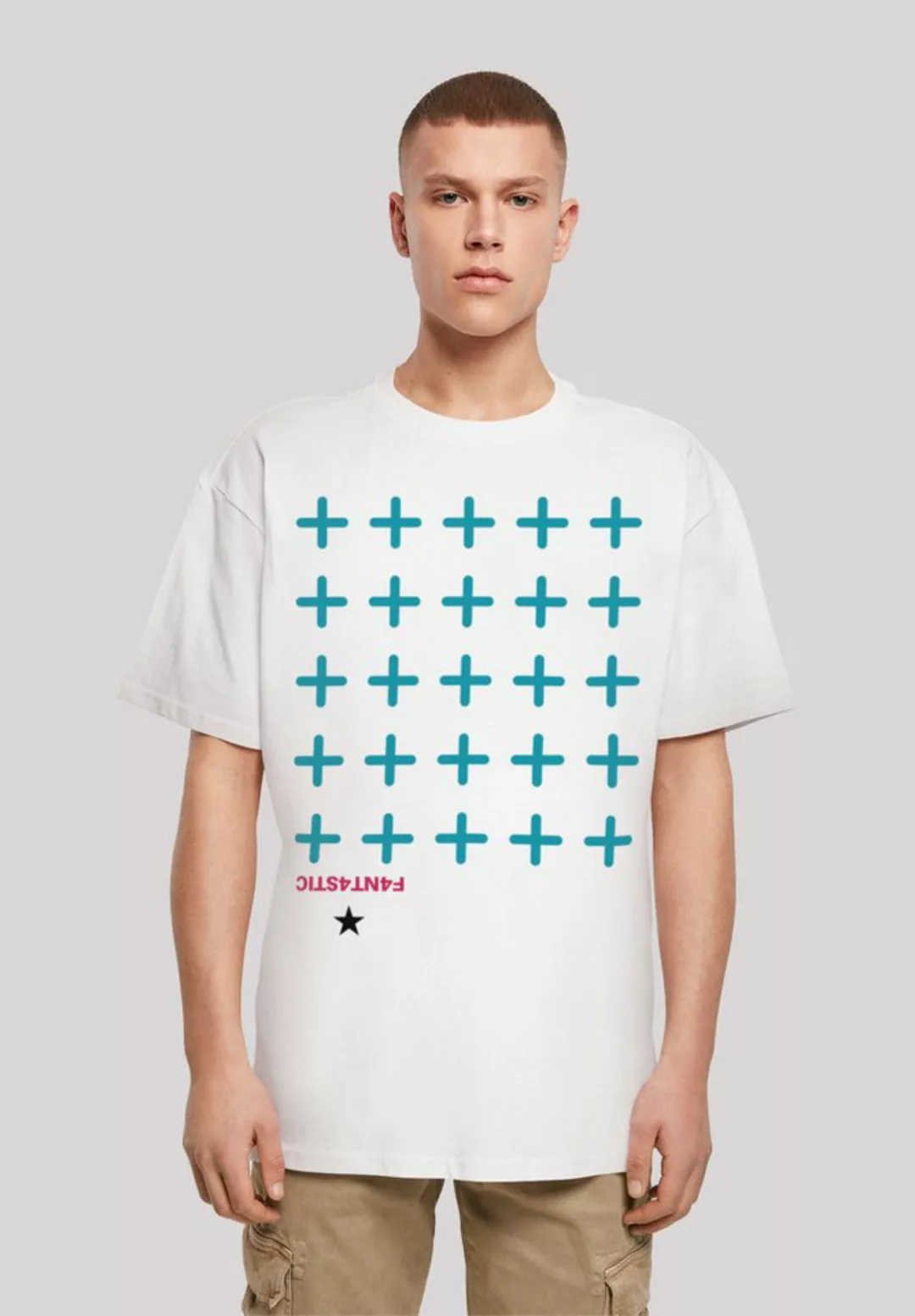 F4NT4STIC T-Shirt Kreuze Blau Print günstig online kaufen