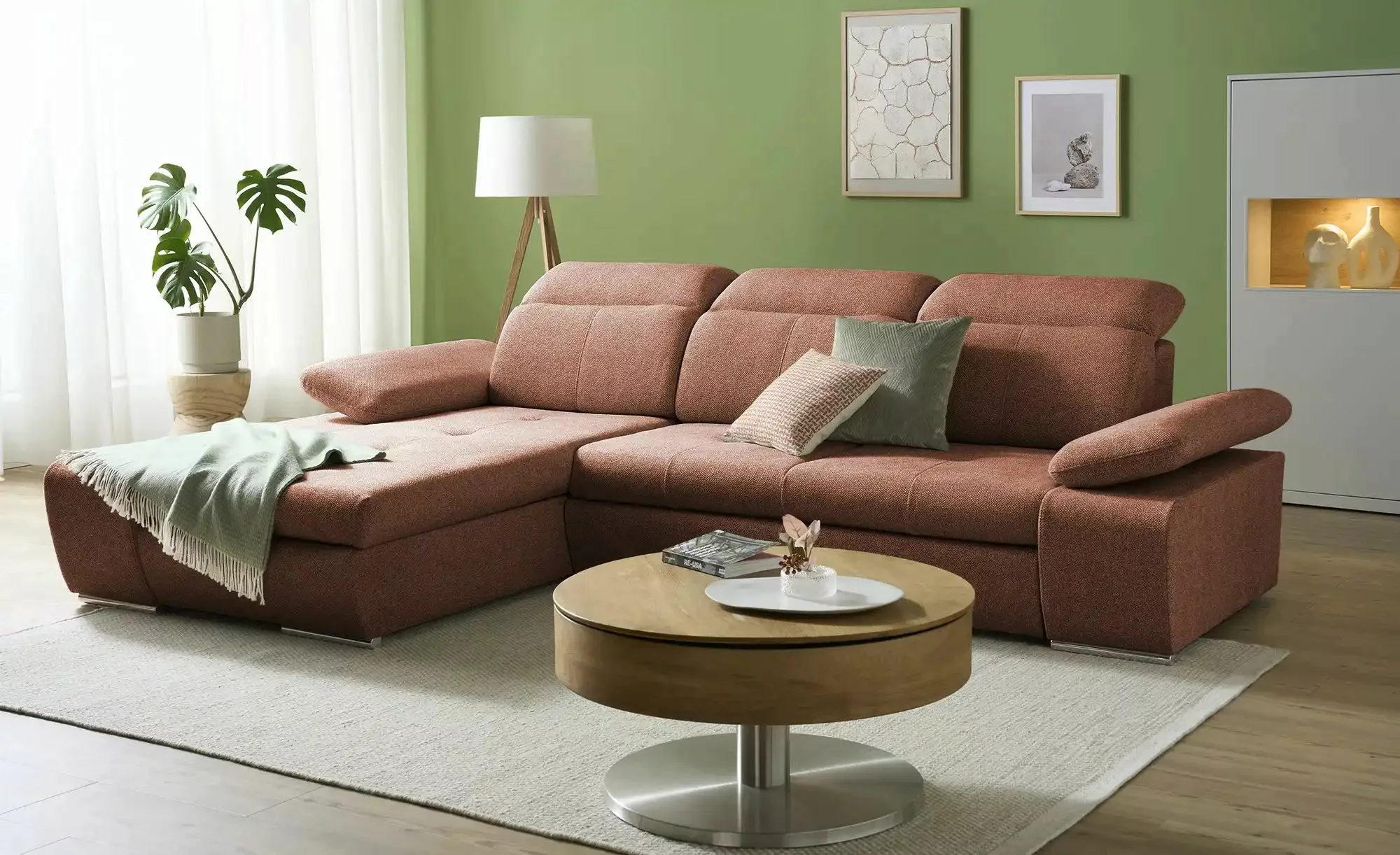 switch Ecksofa  Avilla ¦ rosa/pink ¦ Maße (cm): B: 285 H: 86 T: 187.0 Polst günstig online kaufen