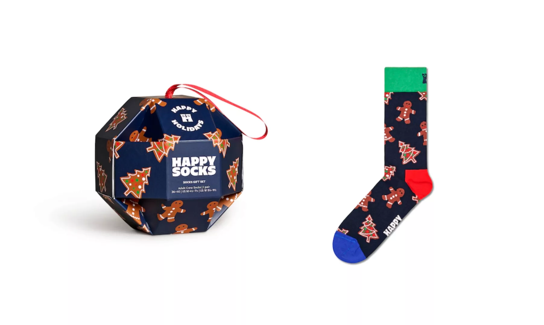 Happy Socks Langsocken, (Box), mit Pfefferkuchen-Motiv günstig online kaufen