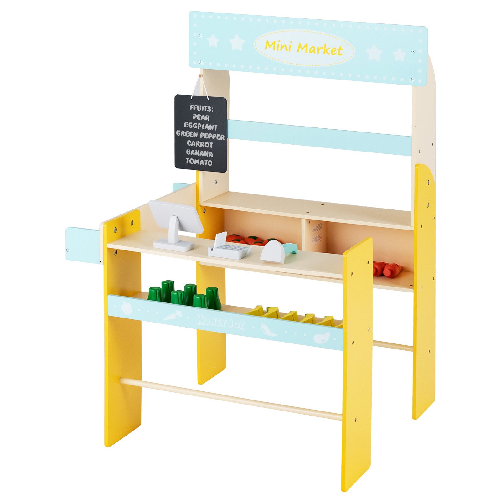 COSTWAY Kaufladen Kinder Supermarkt, mit Tafel günstig online kaufen