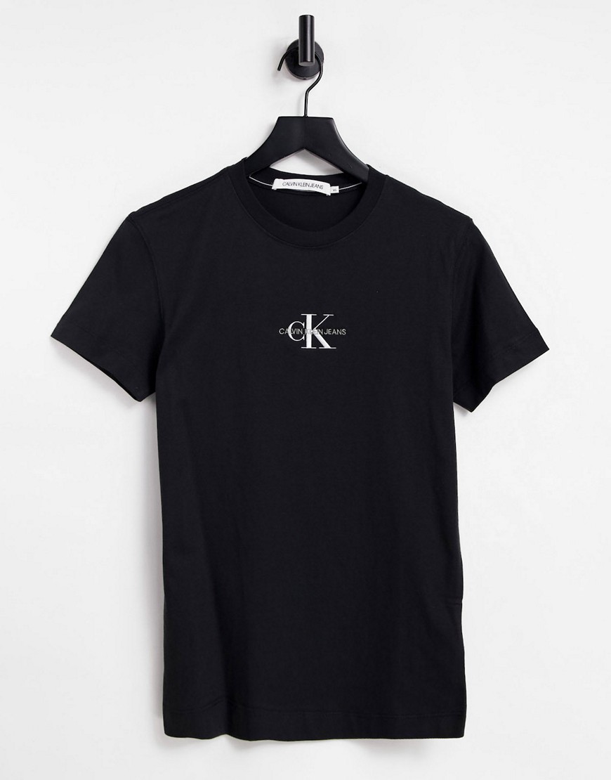 Calvin Klein Jeans – New Iconic Essential – T-Shirt in Schwarz mit Logo günstig online kaufen