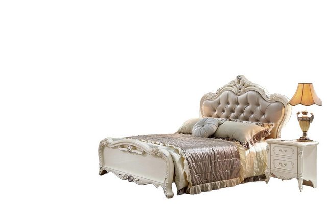 JVmoebel Bett, Klassisches Chesterfield Rokoko Barock Stil Betten Leder Dop günstig online kaufen