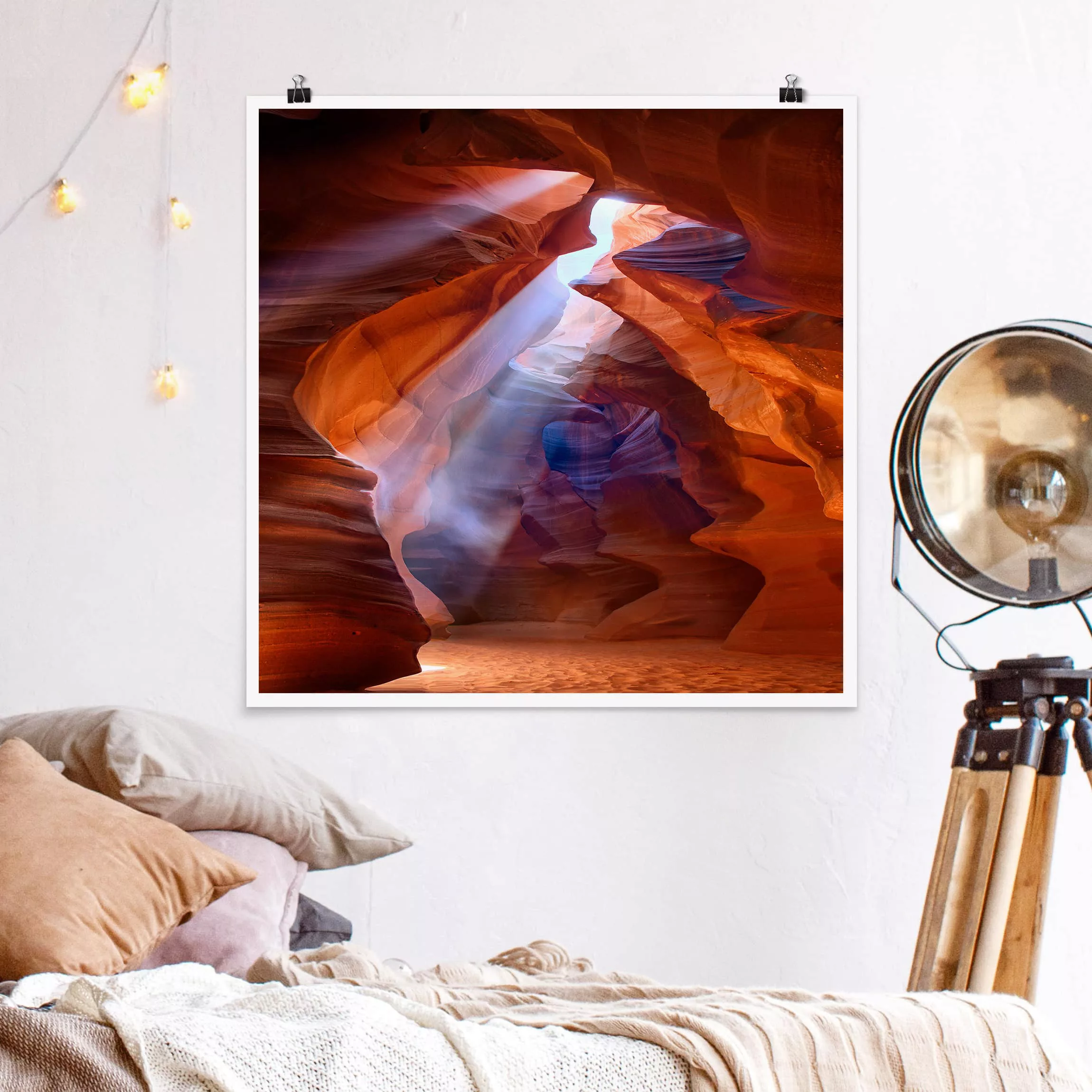 Poster Natur & Landschaft - Quadrat Lichtspiel im Antelope Canyon günstig online kaufen