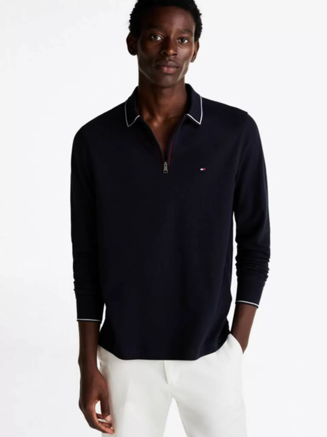 Tommy Hilfiger Langarm-Poloshirt LS ZIP RWB DETAIL REG POLO günstig online kaufen