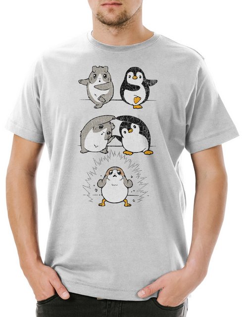 Urban Backwoods Print-Shirt Porg Fusion Herren T-Shirt Penguin Pinguin Hams günstig online kaufen