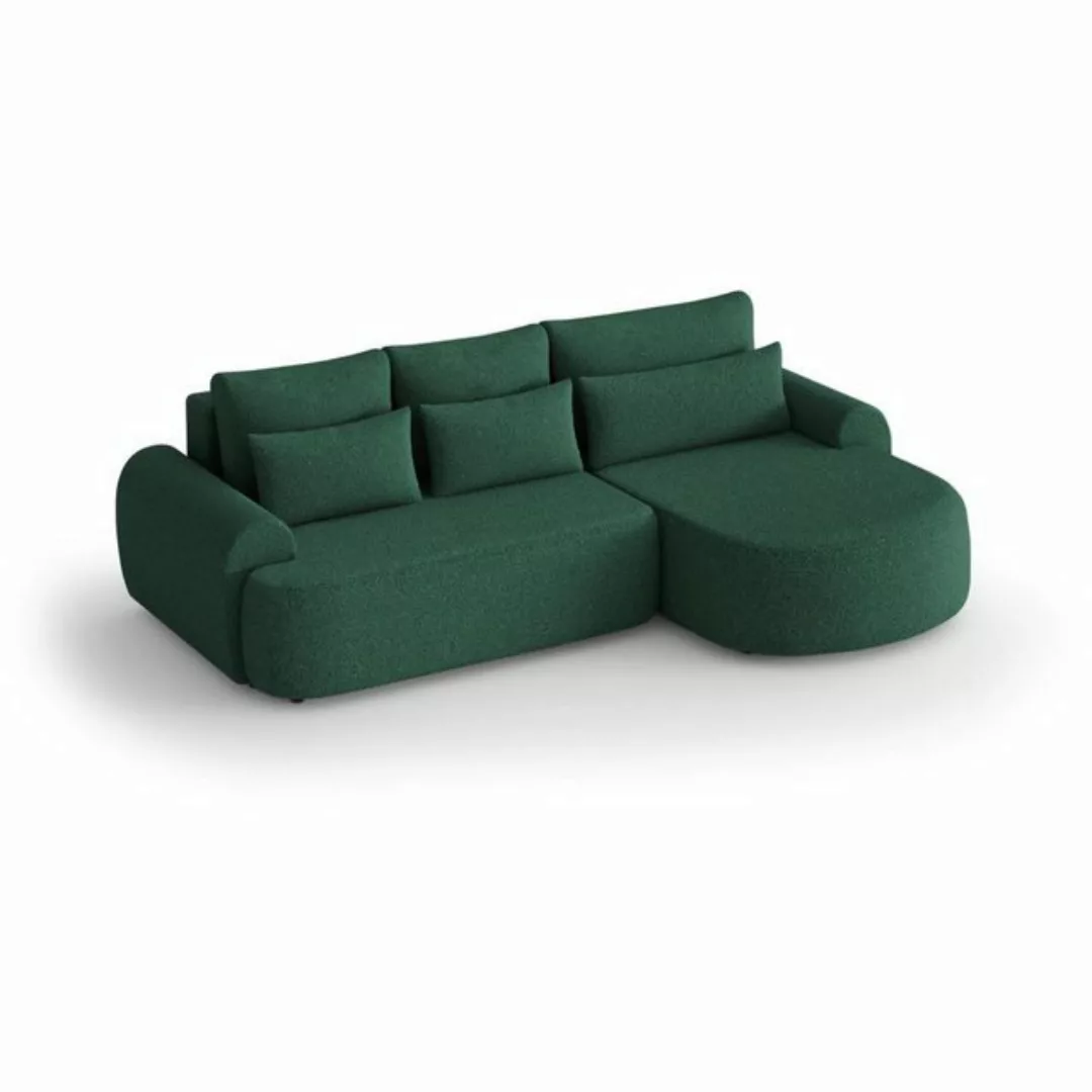 Beautysofa Ecksofa Olivio, mit Wellenunterfederung, Ecke gepolstert beige günstig online kaufen