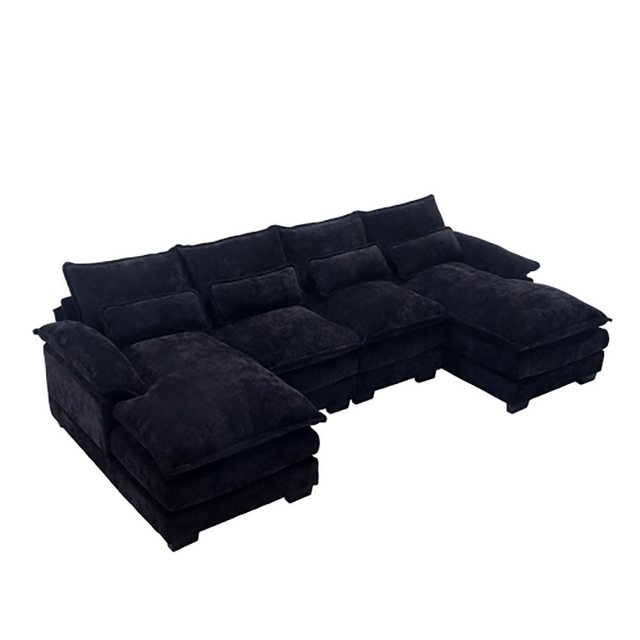 Veepeak Big-Sofa Modernes U-förmiges Sofa, modulares 4-Sitzer-Sofa günstig online kaufen