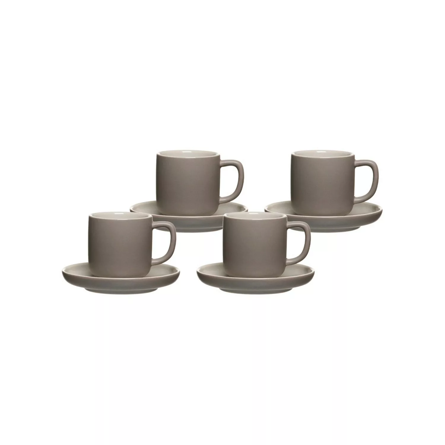 Ritzenhoff & Breker Jasper Espressotasse mit Untertasse 100 ml 4er Set Taup günstig online kaufen