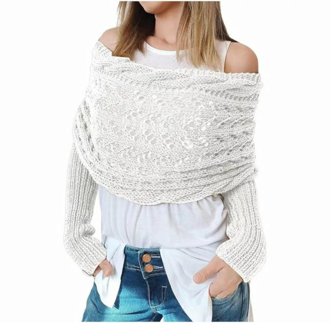 Coonoor Cape Strickschal mit Ärmeln Modischer Kabelstrickschal für Frauen ( günstig online kaufen