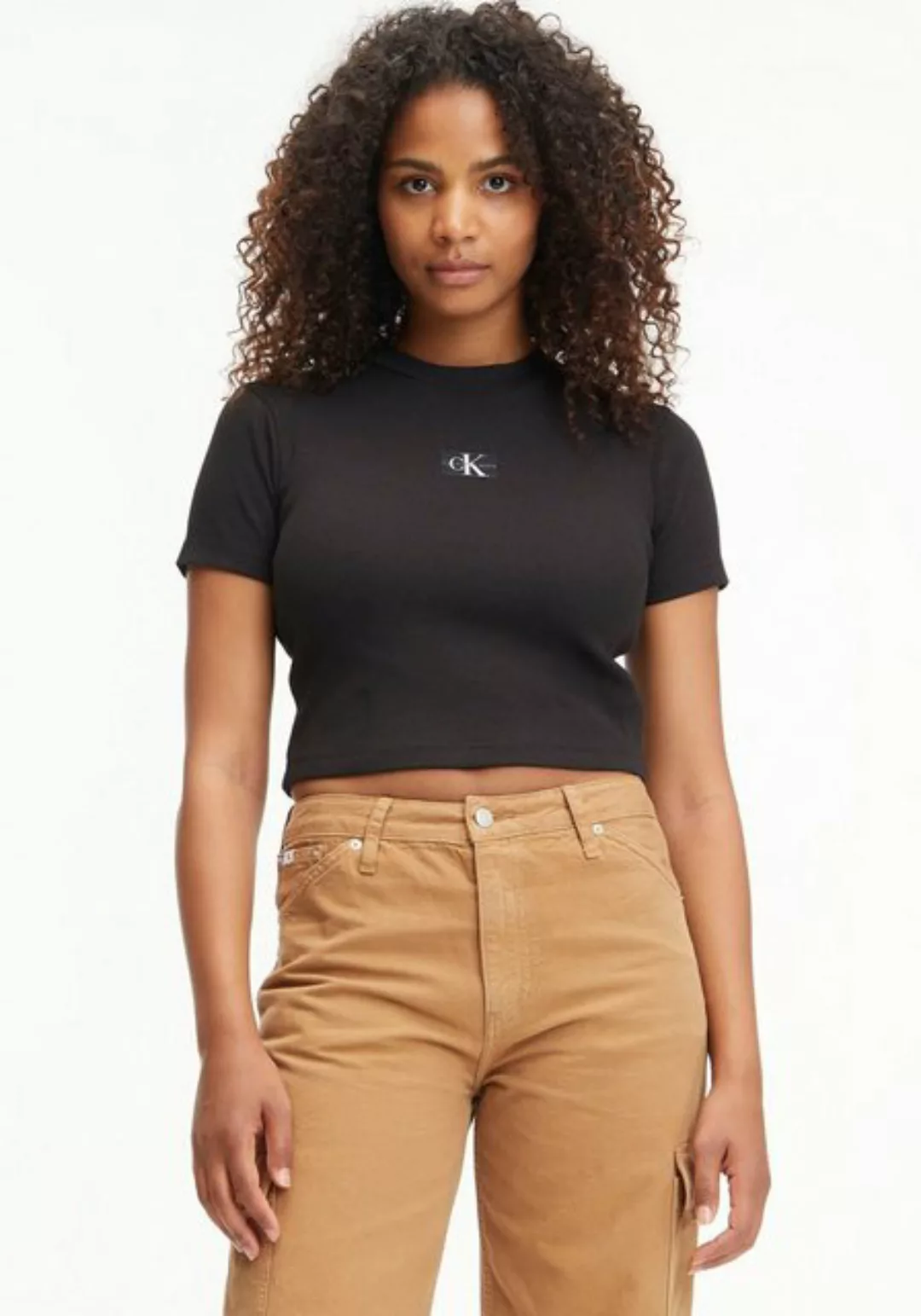 Calvin Klein Jeans T-Shirt BADGE RIB SHORT SLEEVE TEE günstig online kaufen