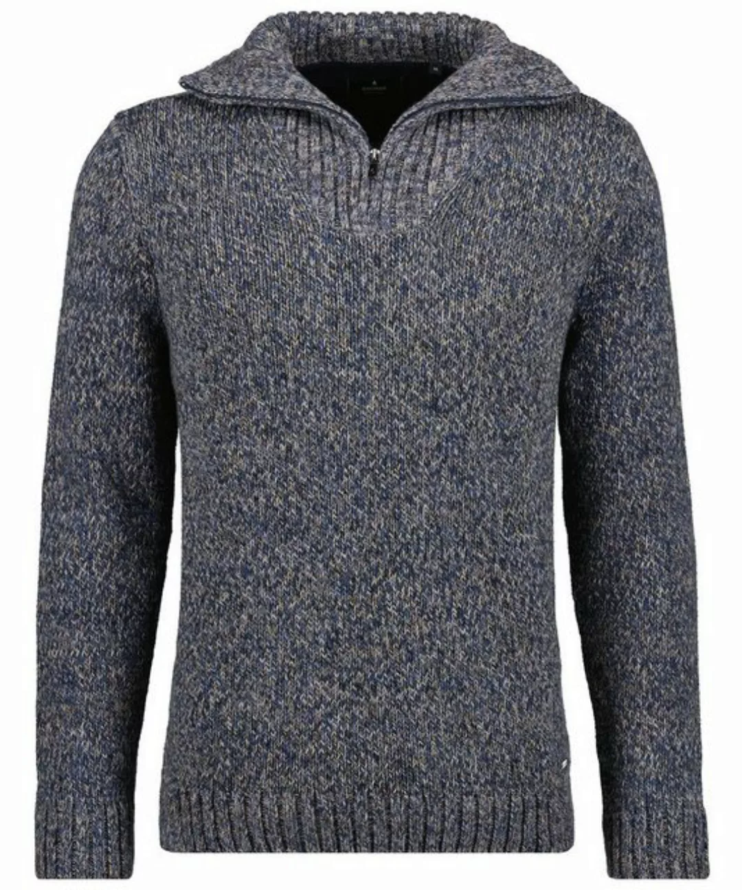 RAGMAN V-Ausschnitt-Pullover Tweed mit Blockstreifen günstig online kaufen