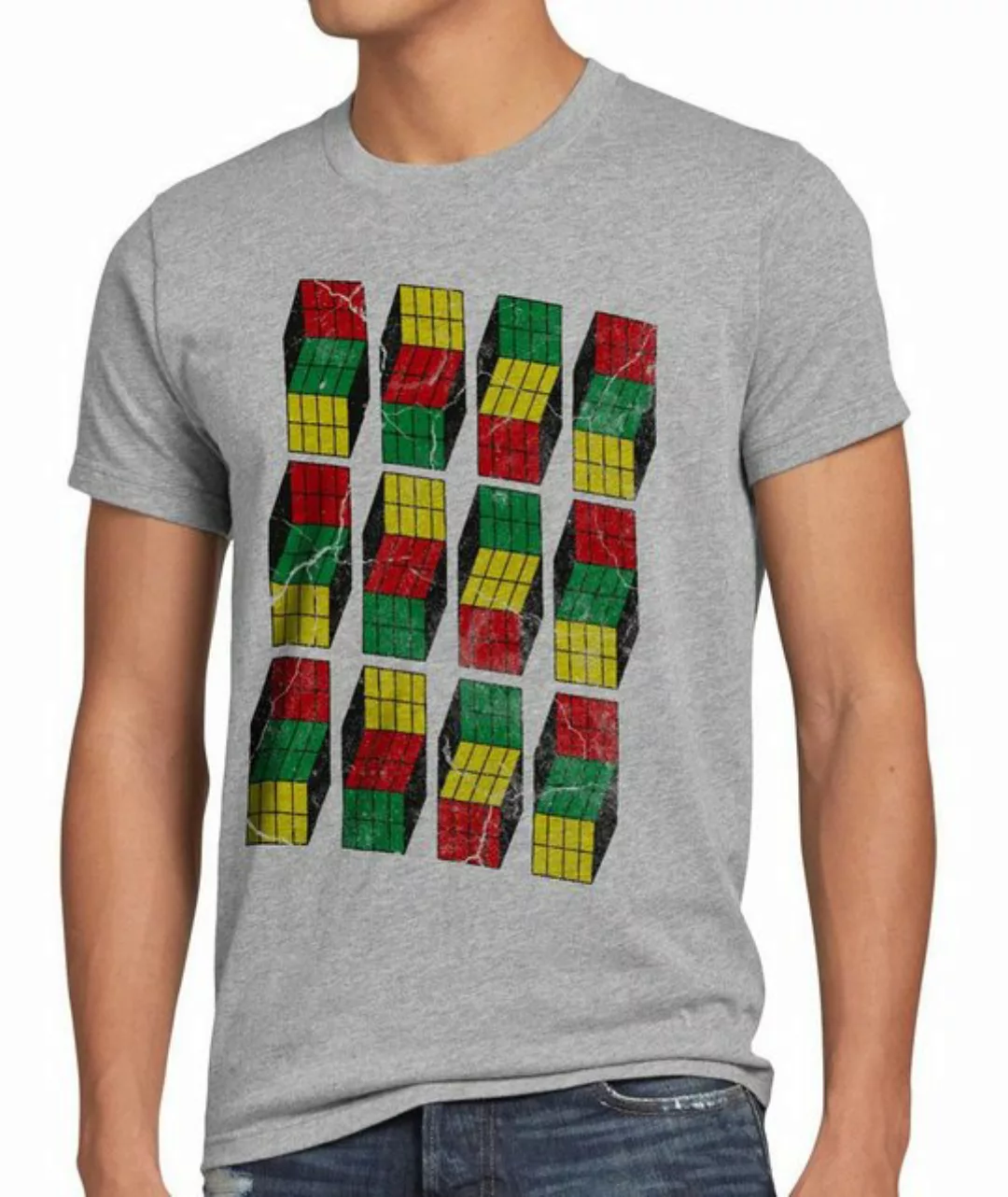 style3 Print-Shirt Herren T-Shirt Cubes Sheldon Würfel Big Bang Rubik Melti günstig online kaufen