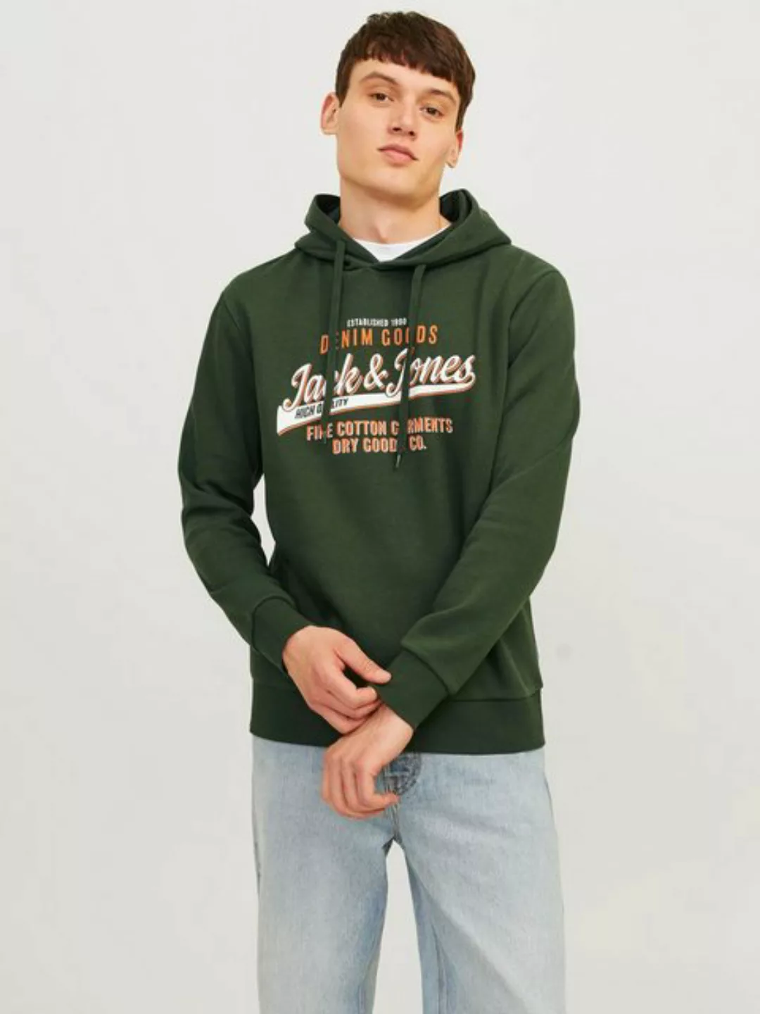 Jack & Jones Kapuzensweatshirt "JJELOGO SWEAT HOOD 2 COL 24/25 NOOS", mit L günstig online kaufen