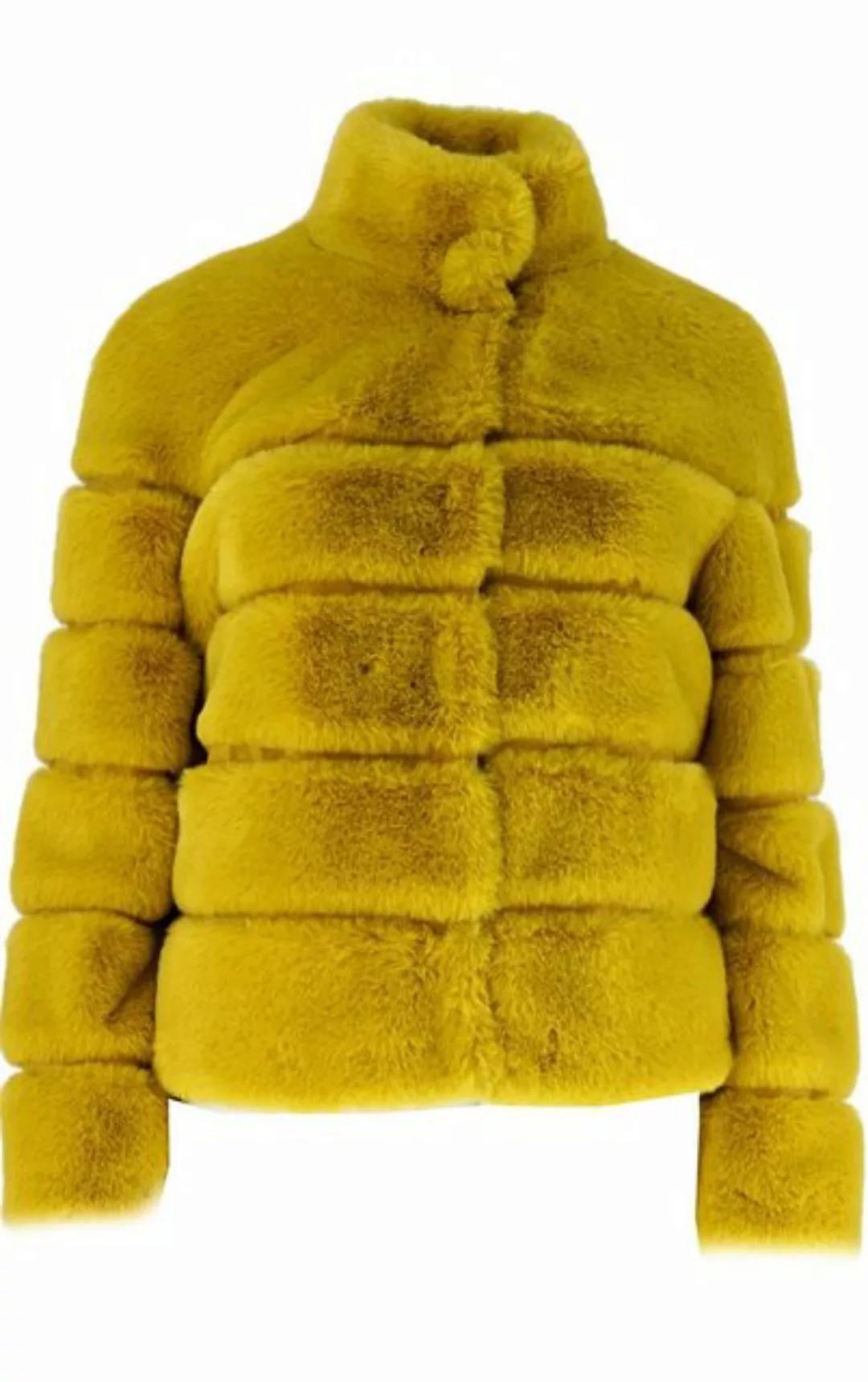 Antonio Cavosi Winterjacke hochwertige Web-Pellz Jacke in gelb Winterjacke günstig online kaufen