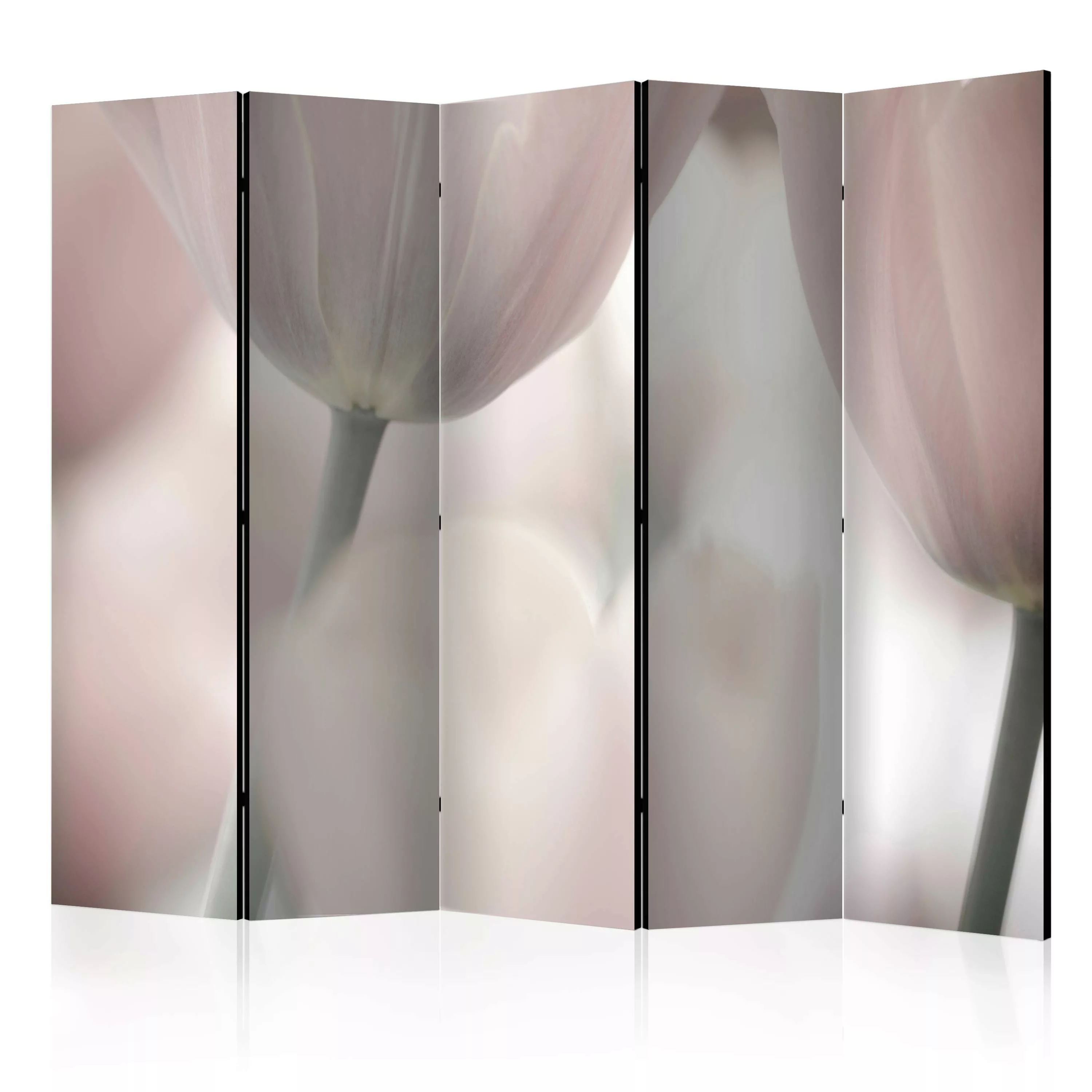 5-teiliges Paravent - Tulips Fine Art - Black And White Ii [room Dividers] günstig online kaufen