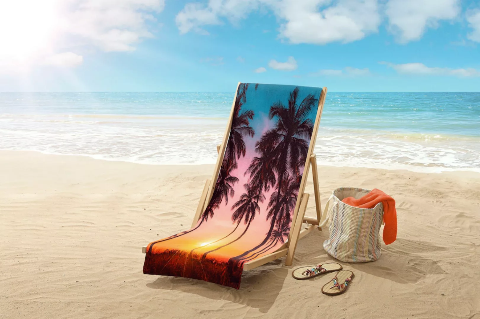 good morning Strandtuch »Bora Bora«, (1 St.), mit Palmen Motiv günstig online kaufen