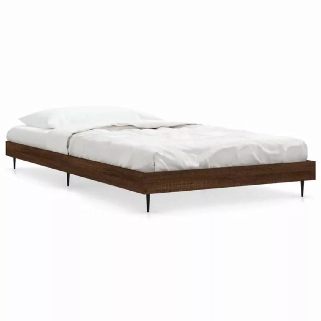 furnicato Bett Bettgestell Braun Eichen-Optik 90x190 cm Holzwerkstoff günstig online kaufen