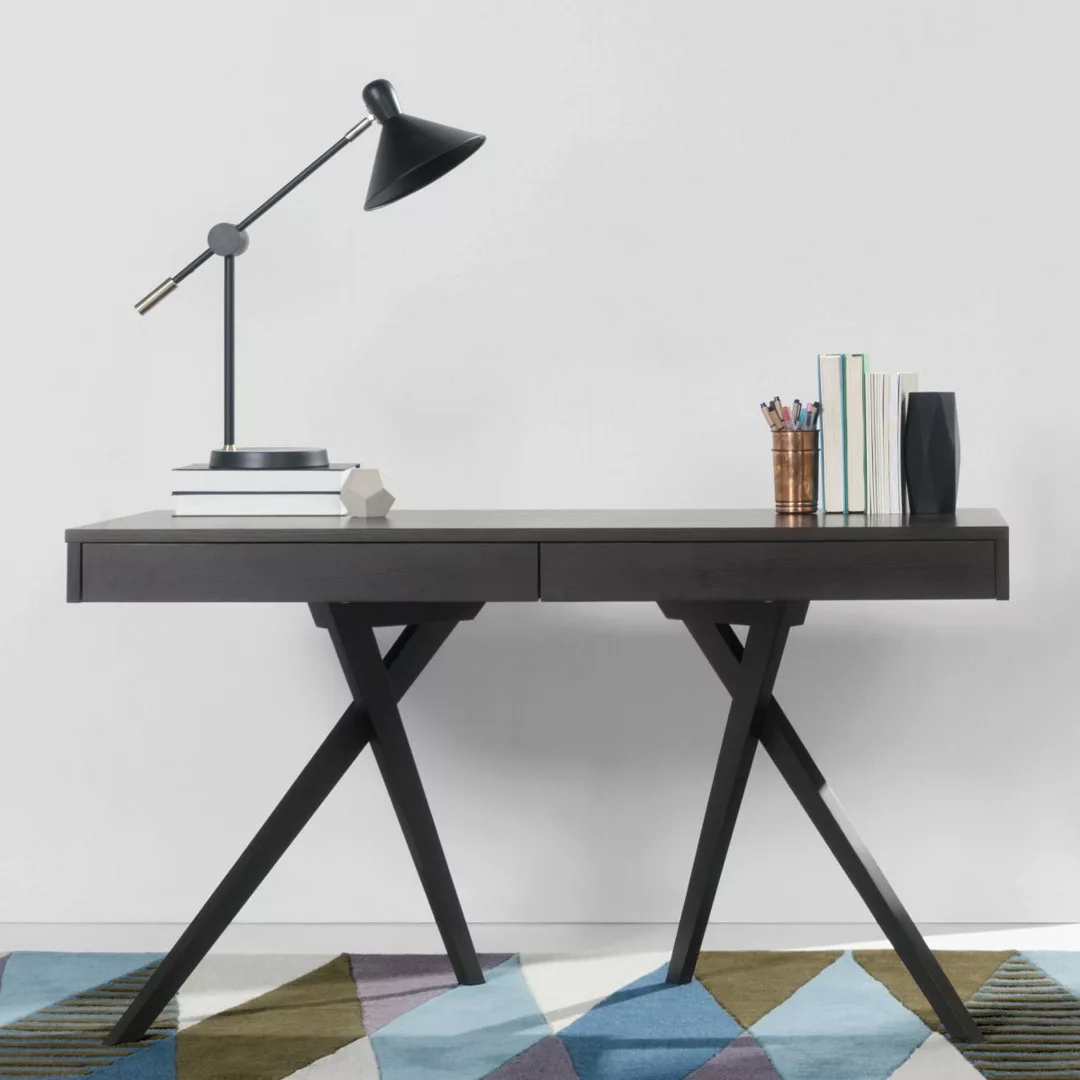 Darcey Schreibtisch mit Schubladen, dunkle Eiche - MADE.com günstig online kaufen