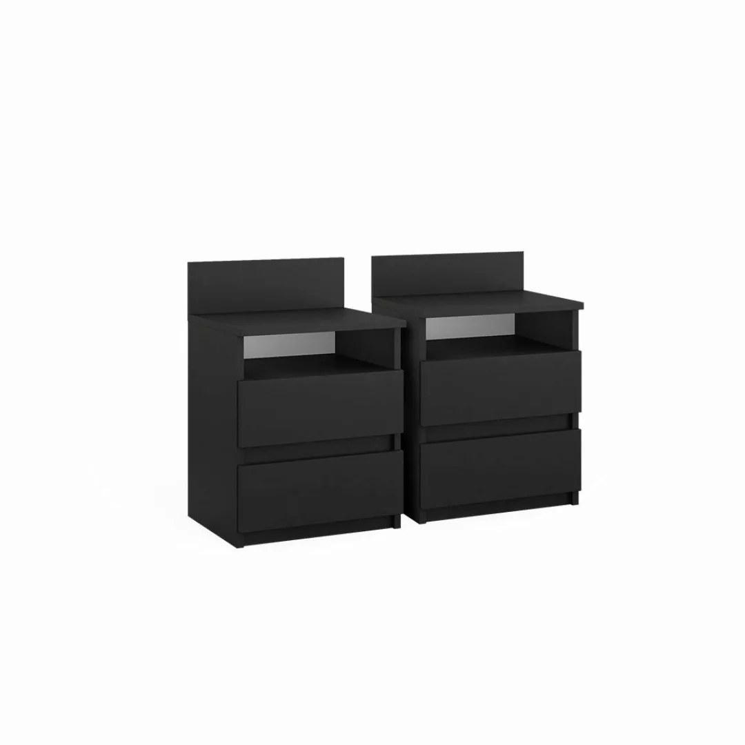 Vicco Nachtschrank Monty, Schwarz, 39.6 x günstig online kaufen