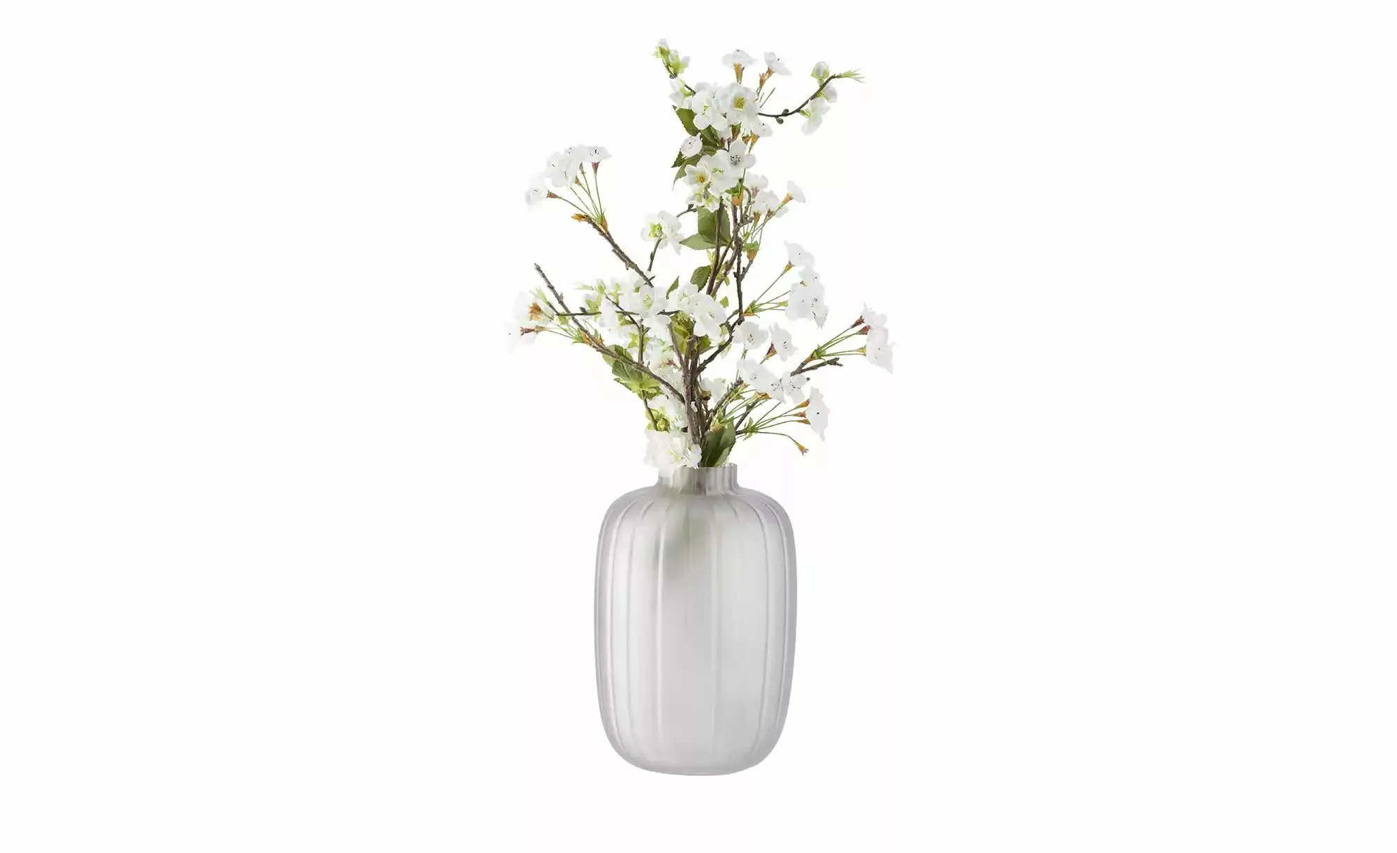 HOME STORY Vase   ¦ grau ¦ Glas ¦ Maße (cm): H: 30  Ø: 19.5 Accessoires > V günstig online kaufen