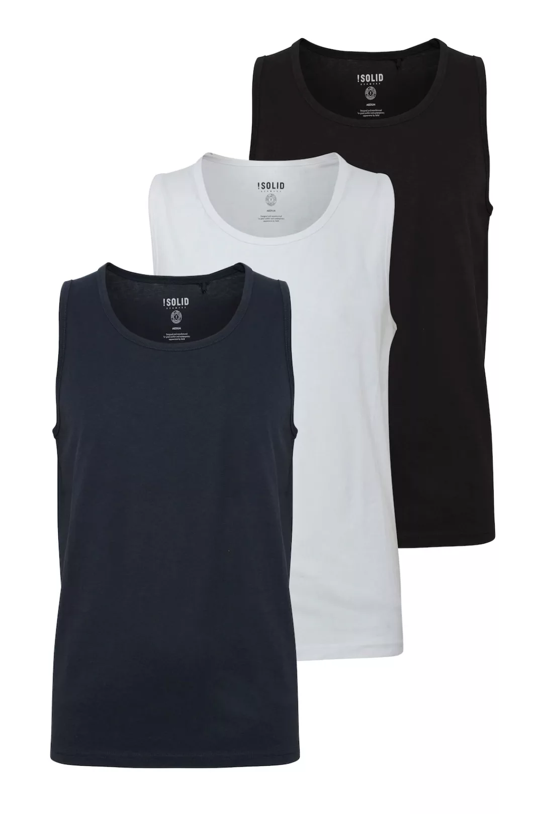 !Solid Tanktop SDCasal Ärmelloses Shirt im 3er-Pack günstig online kaufen