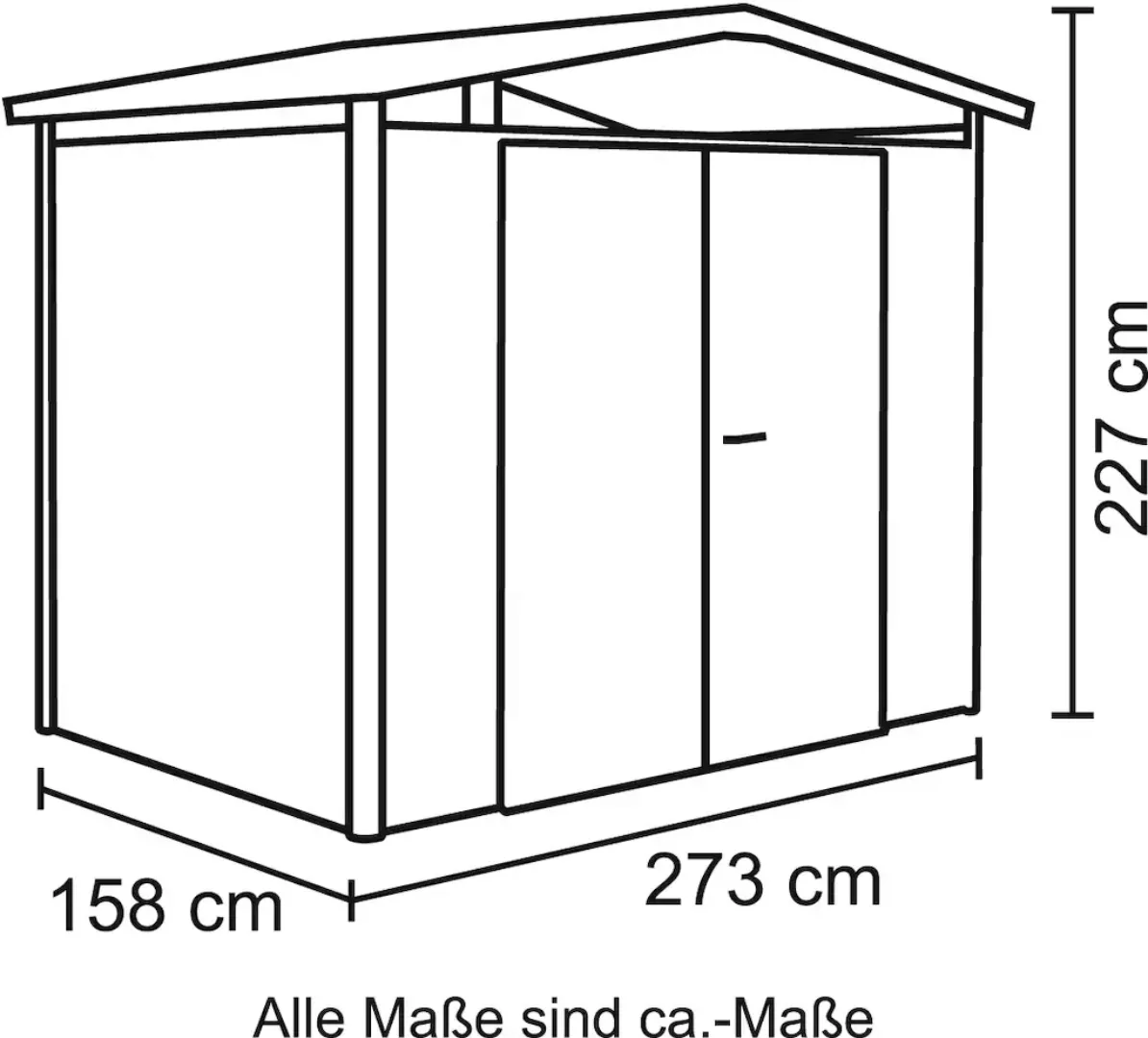 Biohort Gerätehaus "Panorama P1", Metall günstig online kaufen