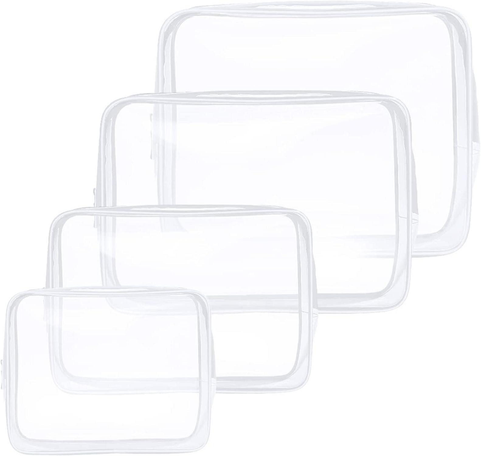 LuxusKollektion Kosmetiktasche Kulturtasche Transparent 4 Stück günstig online kaufen