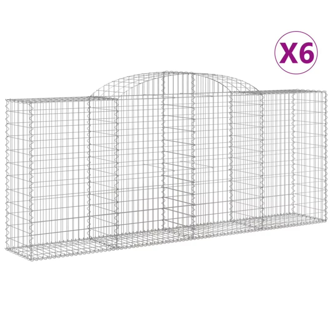 Vidaxl Gabionen Mit Hochbogen 6 Stk. 300x50x120/140cm Verzinktes Eisen günstig online kaufen