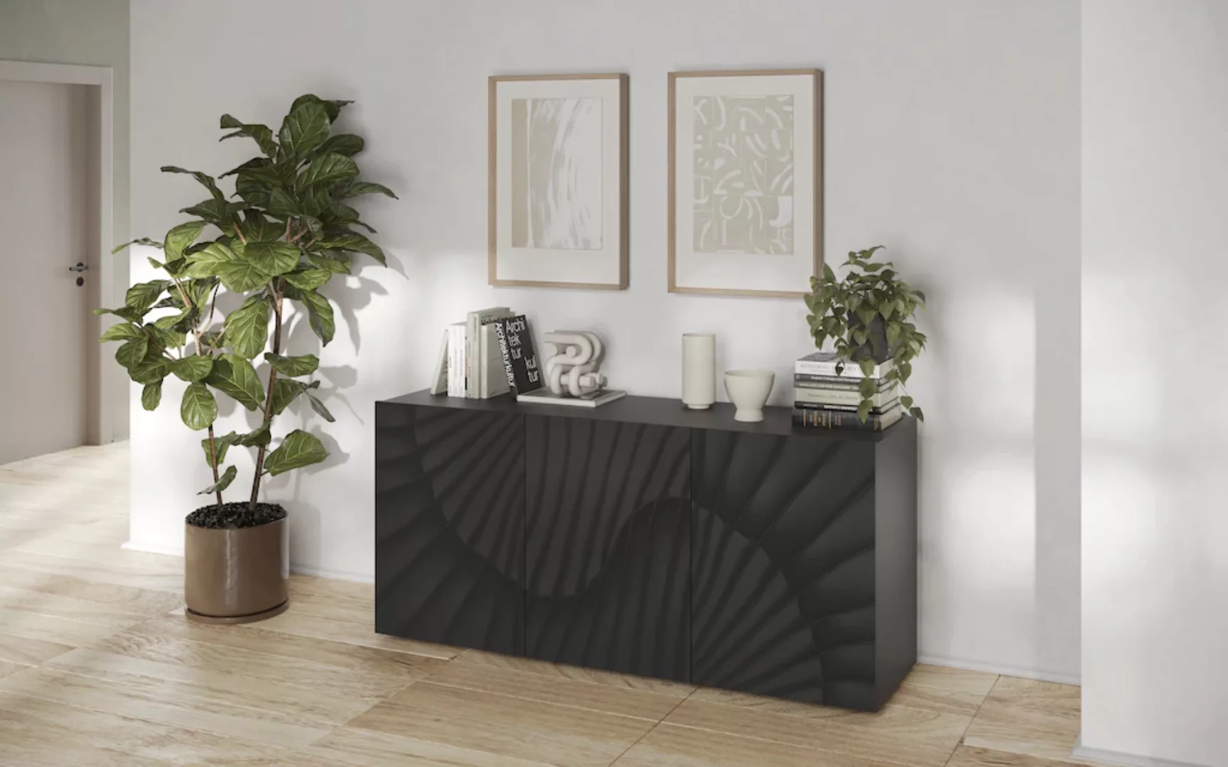 INOSIGN Sideboard "Snake Breite 181 cm, moderne Kommode mit 3 Türen", Anric günstig online kaufen