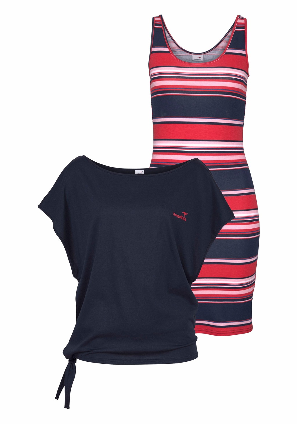 KangaROOS Jerseykleid (Set, 2-tlg., mit T-Shirt) mit Stretchanteil günstig online kaufen