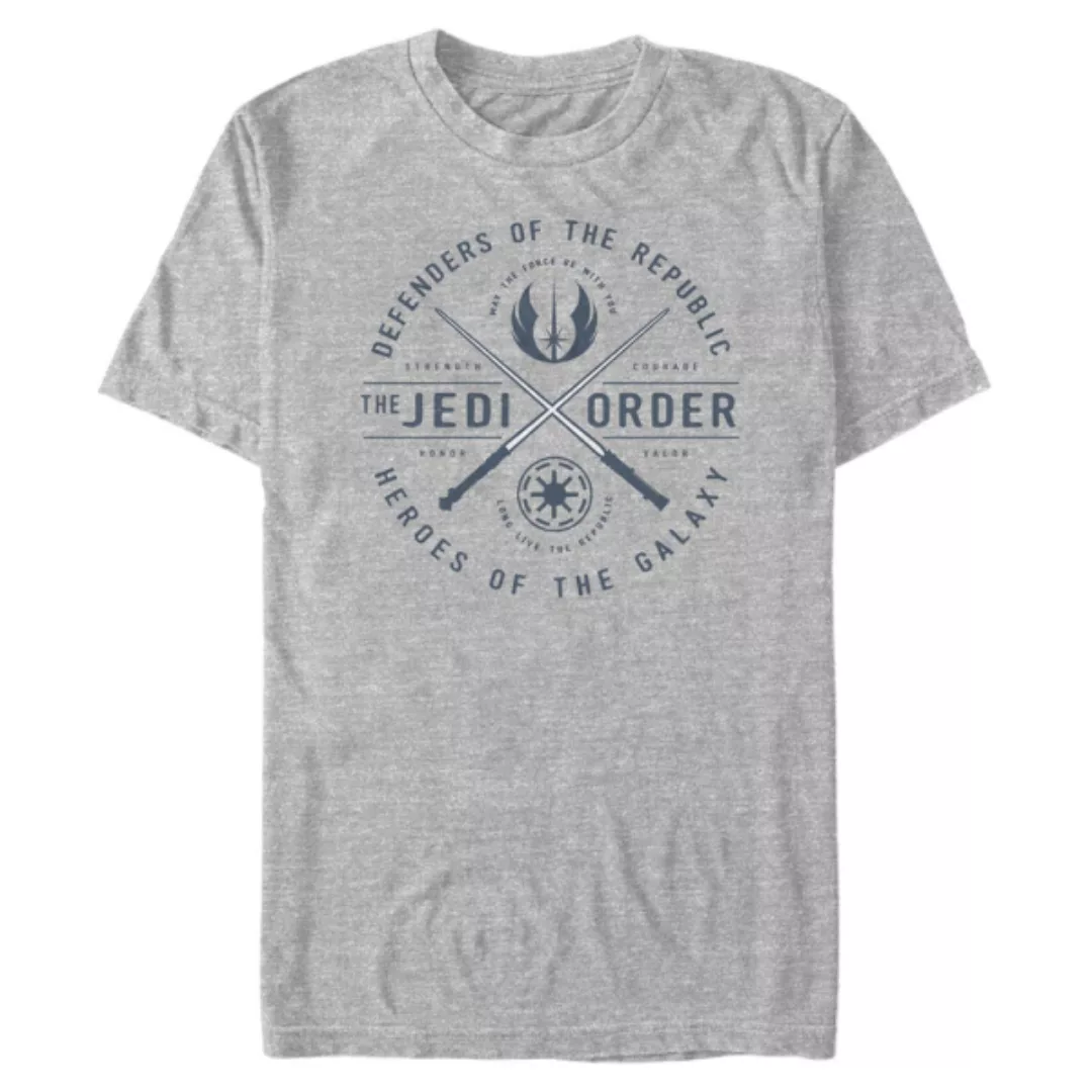 Star Wars - The Clone Wars - Jedi Sabers Emblem - Männer T-Shirt günstig online kaufen