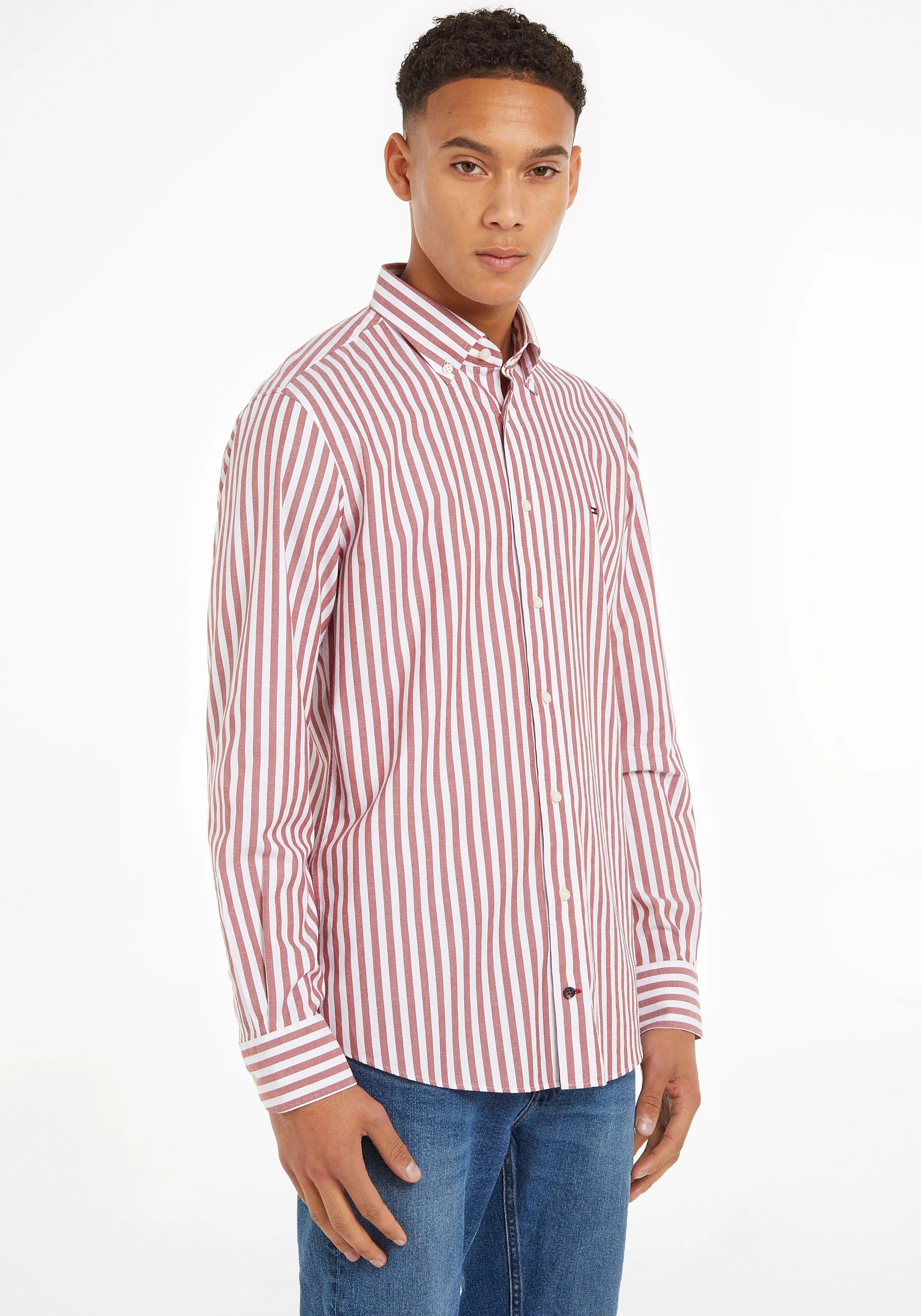 Tommy Hilfiger TAILORED Langarmhemd "CL-W ROYAL OXF STRIPE RF SHIRT", mit B günstig online kaufen