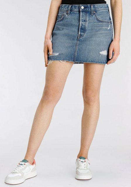 Levis Jeansrock "ICON SKIRT", mit Used-Effekten und ausgefransten Kanten günstig online kaufen