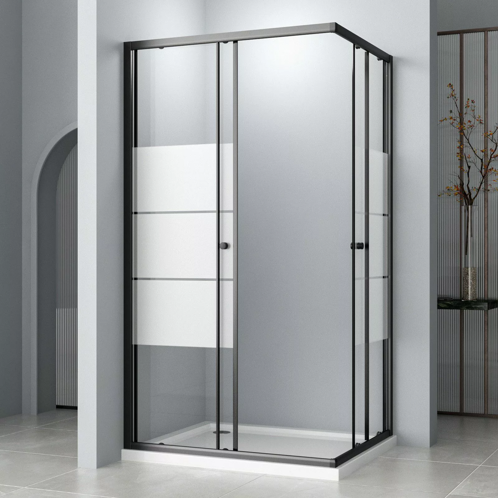 Hopibath Eckdusche Duschkabine 80x100 100x80 Eckeinstieg günstig online kaufen