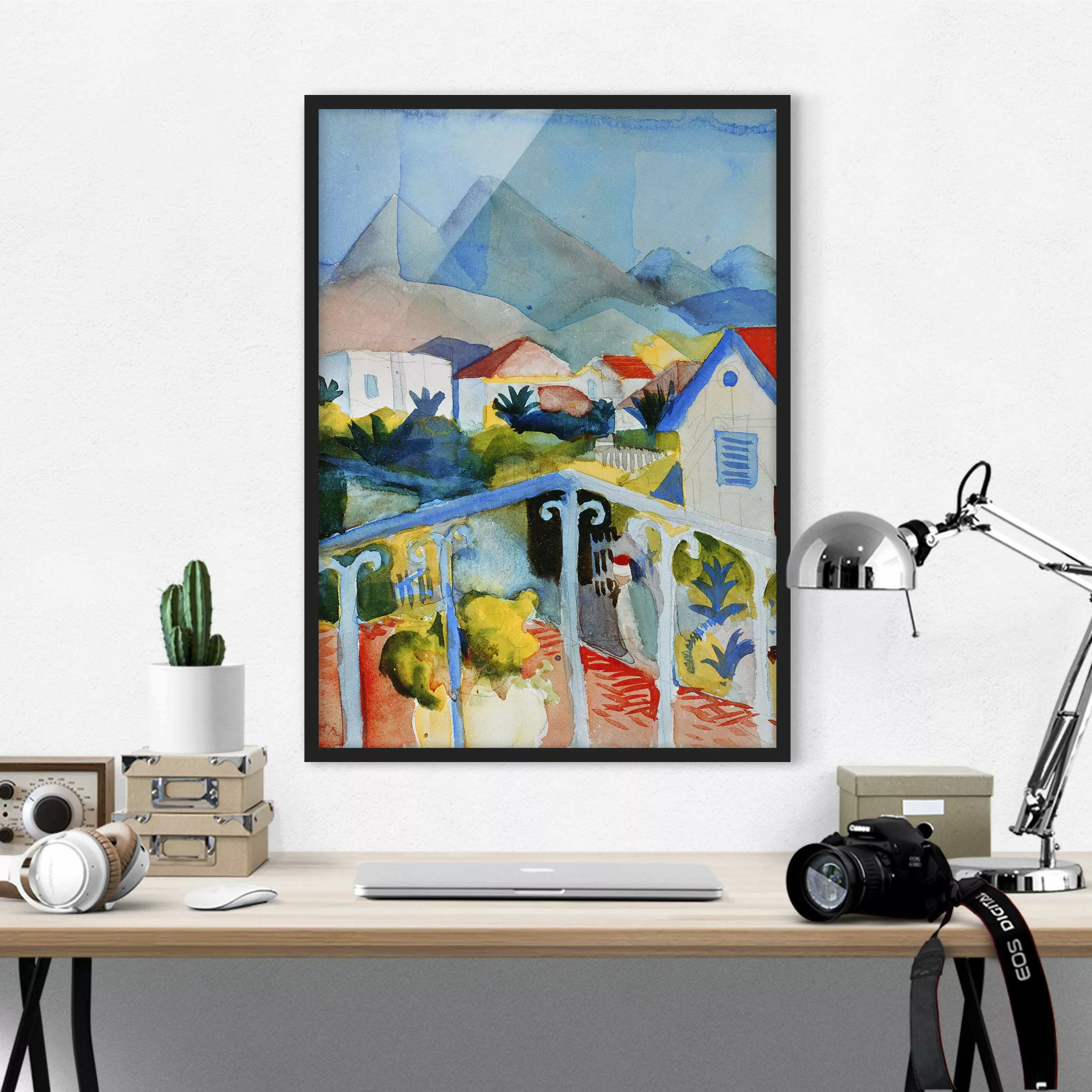 Bild mit Rahmen Kunstdruck - Hochformat August Macke - Saint Germain bei Tu günstig online kaufen