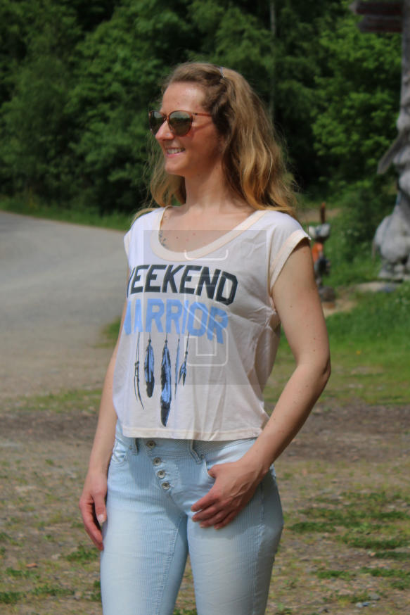 Local Celebrity Damen T-Shirt Shirt Top Kurzarm WEEKEND W250-LOC2742-PPK günstig online kaufen